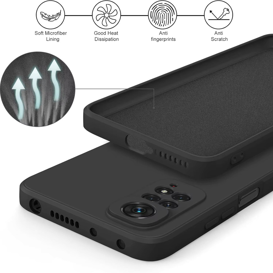 Schützende Silikon-Handyhülle für Xiaomi Redmi Note 9 10 11 12 Pro Plus 9T und 12T in Schwarz - Bild 5