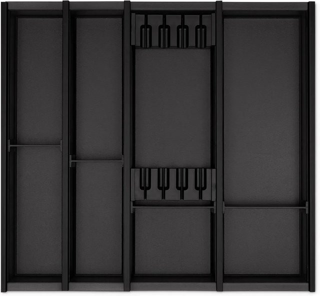 SOTECH Cuisio Besteckeinsatz mit Messerblock für Blum Legrabox, Farbe Anthrazit, Höhe: 5,5 cm, für 600 mm Korpusbreite - Bild 1