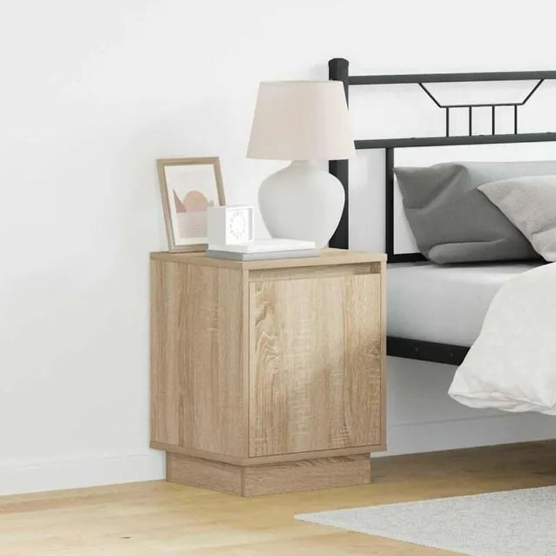 Nachttisch vidaXL in Sonoma Eiche Natur, Modernes Design, B/T/H: 39 x 34,5 x 50 cm - Bild 1