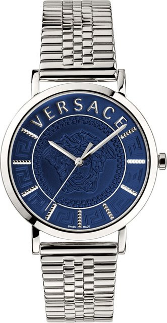 Versace Herrenuhr V-Essential, Quarz, Edelstahl, Blau, 40 mm, 5 ATM - Bild 1