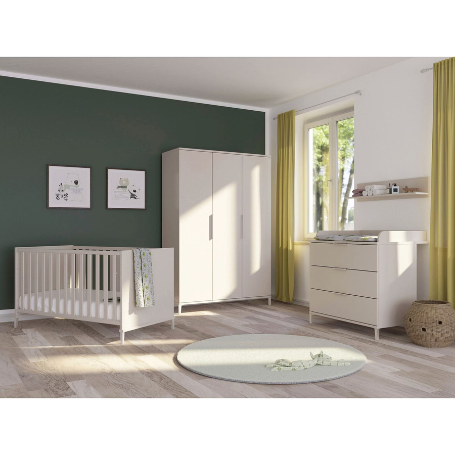 Babybett Sister Lou von Yuny By Paidi in Beige und Weiß, Massivholz, B/T/H: 70 x 140 cm - Bild 2