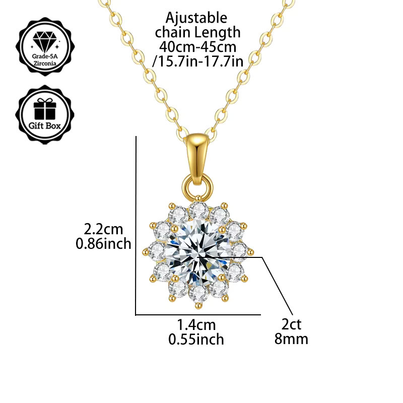LAMVOICE Halskette, Zirkonia, Gold, Damen - Bild 3