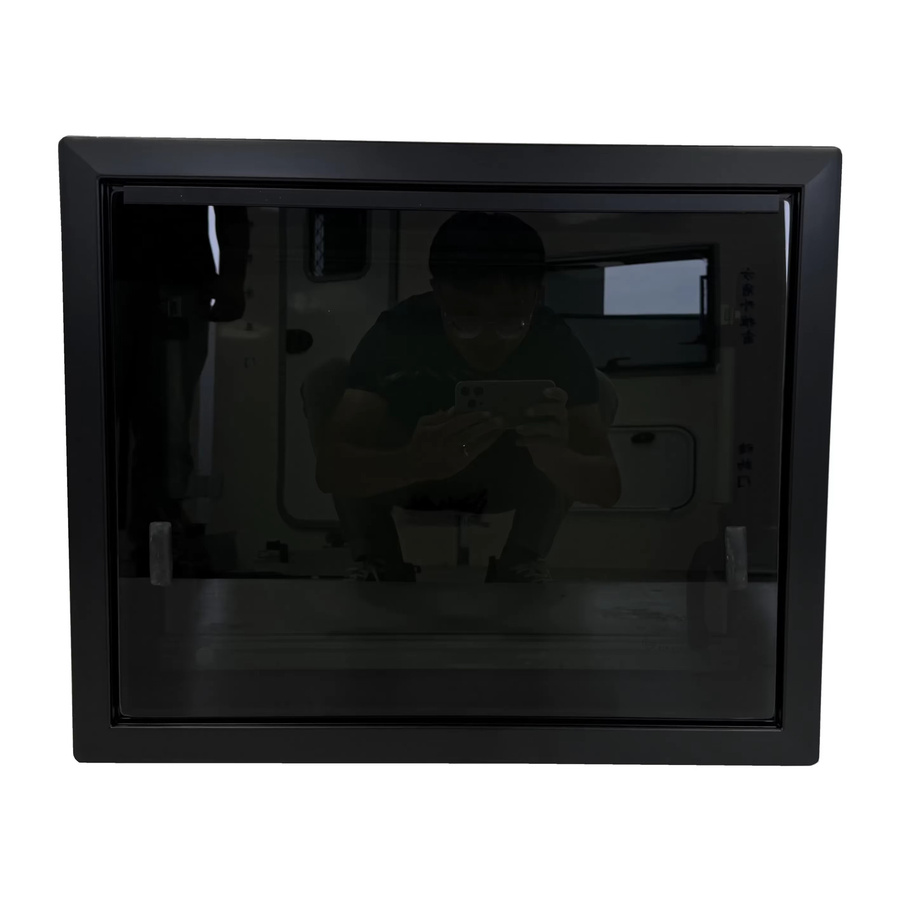 TONGFA E-Mark DOT-zertifiziertes RV-Fenster aus Aluminiumlegierung mit gehärtetem Glas, Plissee-Rollo und Fliegengitter in Schwarz - Bild 3