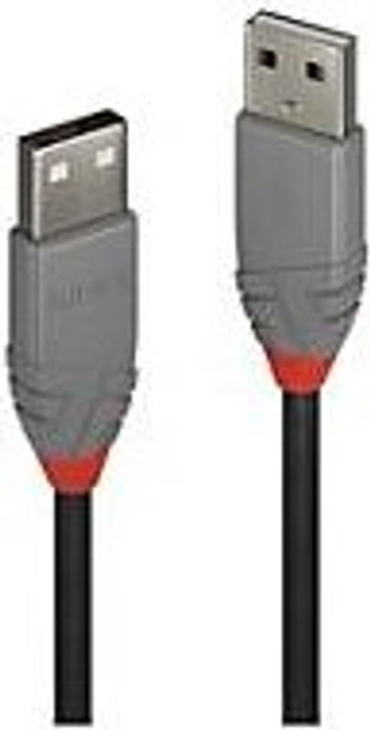 Lindy USB 2.0 Kabel mit USB-A Stecker in Schwarz, Länge: 0,20 m - Bild 2