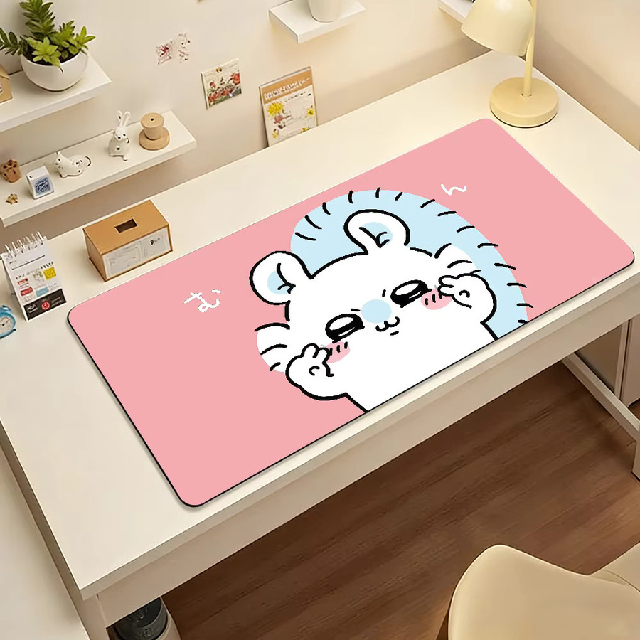 Chiikawa Mauspad Momonga und Usagi Design in Pink, rutschfest und wasserdicht für Gaming und Büro - Bild 3
