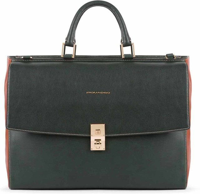 Piquadro DF Kurzgrifflaptoptasche für 15,6 Zoll mit Anti-Stoss Schutz in Schwarz - Bild 1