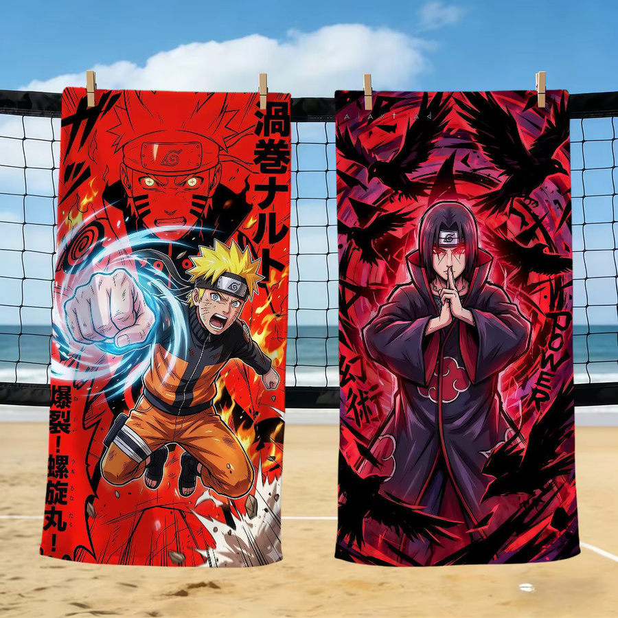 Weiches Naruto Anime Strandtuch in Multicolour für Pool, Strand und Sport - Bild 2