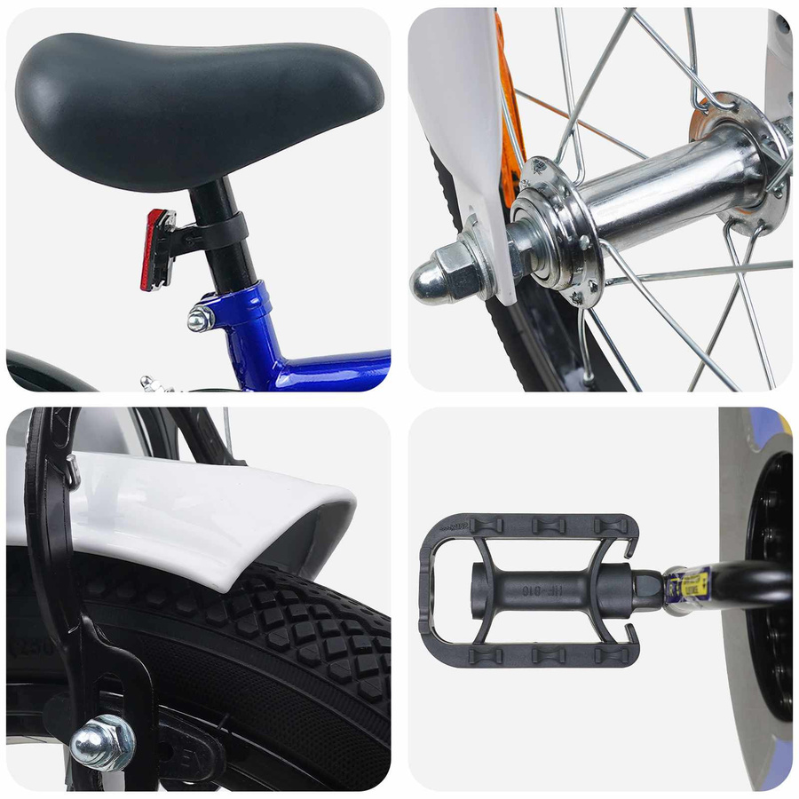 VD Home Furnishing Kinderfahrrad 16 Zoll Blau & Weiß - Bild 2