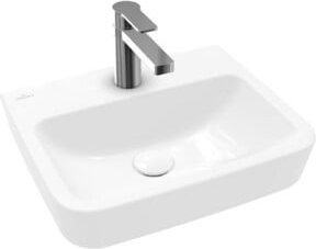 Villeroy & Boch Handwaschbecken O.NOVO, weiß, eckig, Wandmontage, ohne Überlauf, Breite: 45 cm, Tiefe: 37 cm - Bild 1