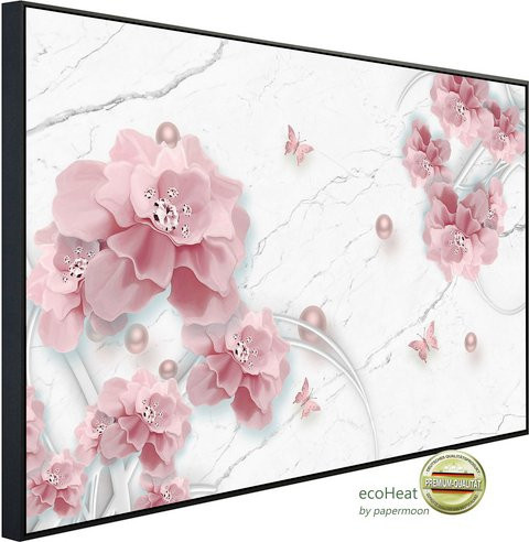 papermoon EcoHeat Infrarotheizung mit Blumenmuster in Bunt und Matt-Effekt, App-Steuerung und Überhitzungsschutz - Bild 1