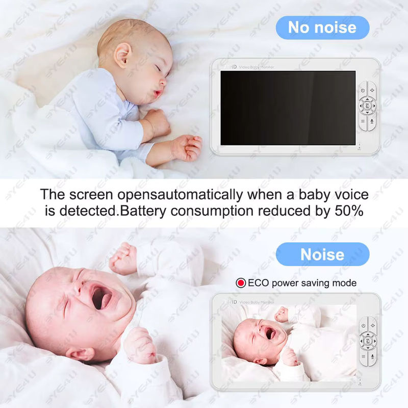 Eye4U 5-Zoll Video-Babyphone mit Kamera, PTZ-Zoom, Temperatursensor und Schlaflied zur Überwachung - Bild 6