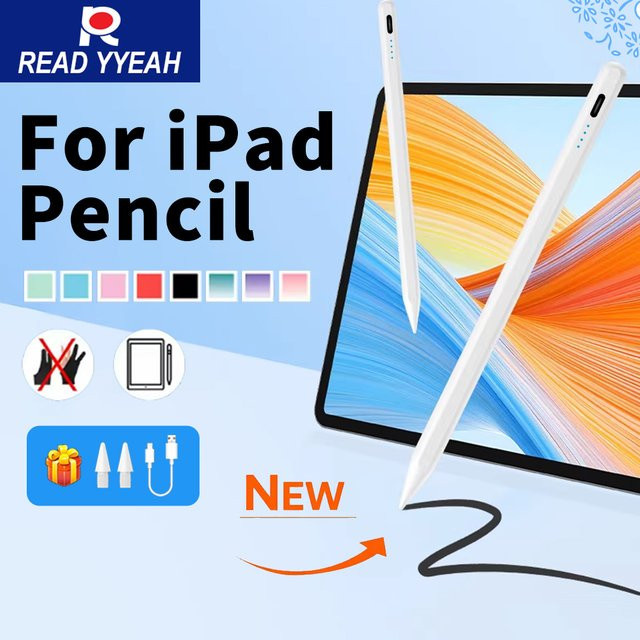 READYYEAH Stylus-Stift in Weiß mit Handballenerkennung und Anti-Falsch-Berührungsfunktion für iPad 9/10/11 Gen, Pro 12.9, Air 11 und Mini 7 - Bild 1