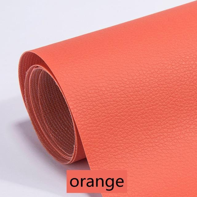 Selbstklebende Reparaturflicken aus PU-Leder von Elberta in Orange, 50 x 70 cm - Bild 1