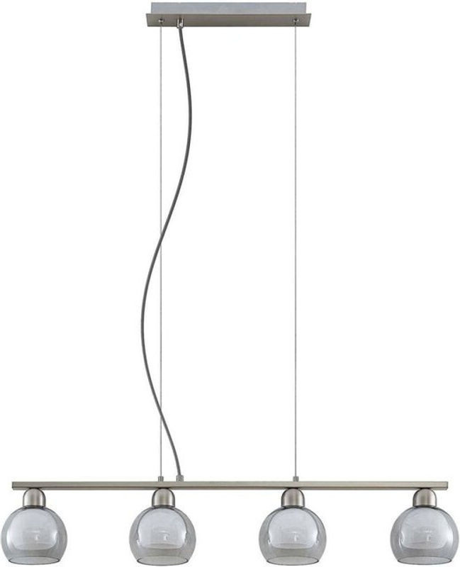 Moderne Pendelleuchte Kaiya von Lucande aus Metall und Glas in Grau, Weiß oder Alufarben für dein Wohnzimmer und Esszimmer - Bild 1