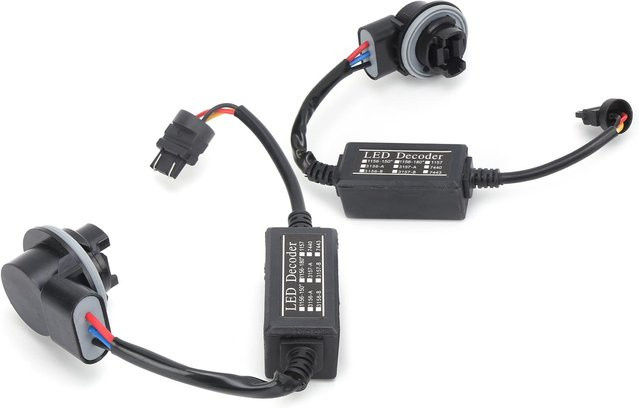 Koogeelife 2 Stück 3157B LED Decoder Lastwiderstand Canbus Flash Fehlerfrei Eliminator für Auto Scheinwerfer und Nebelscheinwerfer in Schwarz - Bild 1