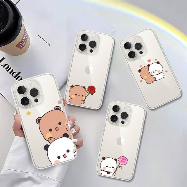 B-bubududu Handyhülle für iPhone 17 16 15 14 13 12 11 Pro Max Plus mit transparenter Rückseite - Bild 1