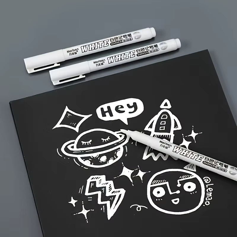 Weiße Permanentmarker für Holz, Kunstleder und Kunstwerke, spurlos und dauerhaft - Bild 5