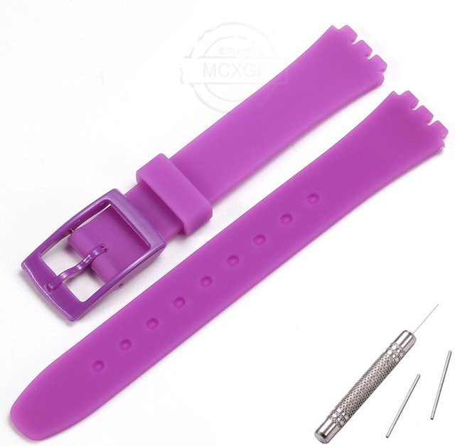 Uhrenarmband Silikon, 12mm, violett, Damen - Bild 1