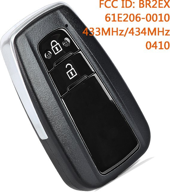 KEYECU Smart-Fernbedienungsschlüssel BR2EX 61E206-0010 für Toyota C-HR, Schwarz, 433/434MHz RF430 (A9) Chip - Bild 1