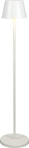 Konstsmide Pomezia Medium Außenstandleuchte aus Aluminium mit LED in Weiß, dimmbar und wiederaufladbar - Bild 1