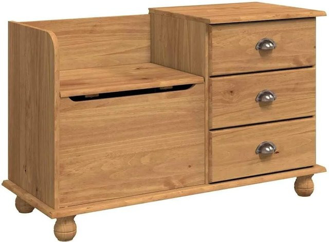 vidaXL Sitzbank ASKIM mit Stauraum in Braun, B/T/H: 100 x 39 x 62 cm - Bild 1