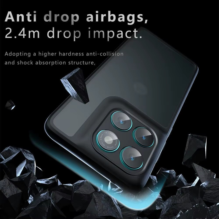 Stoßfeste Frosted Matte Handyhülle für Motorola Moto G56 und Moto G86 Power 5G in Transparent oder Schwarz mit Skin-Touch Oberfläche und harter Rückseite - Bild 3