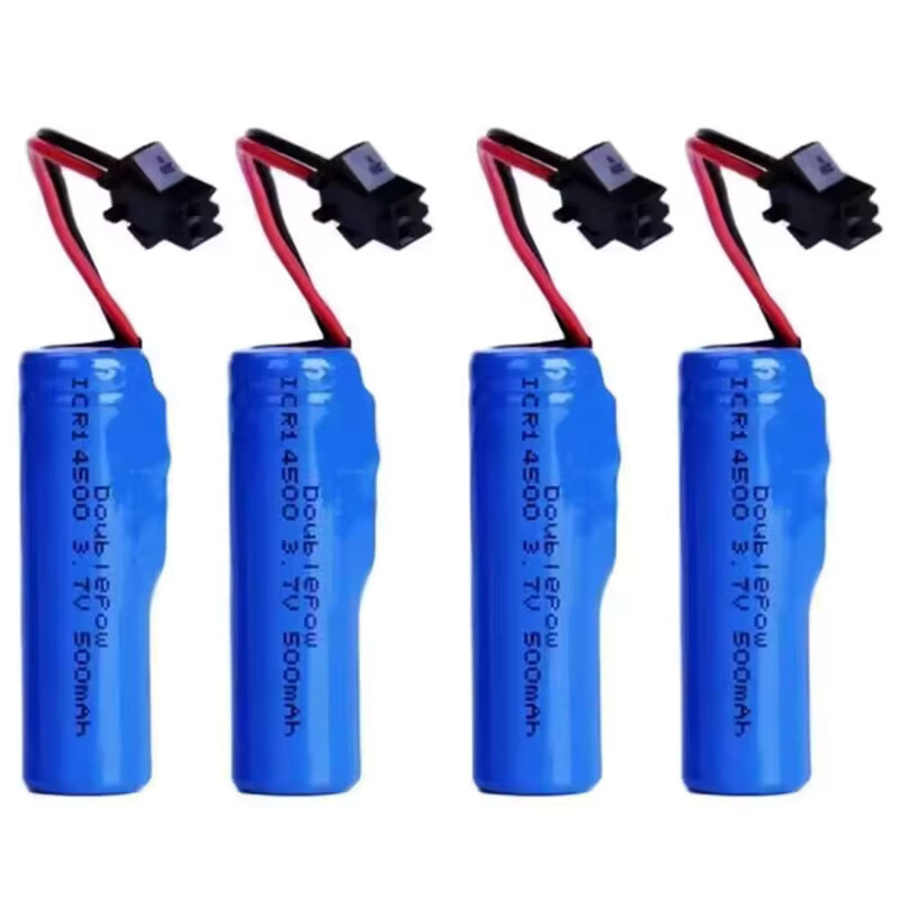 DOUBLEPOW Wiederaufladbarer Lithium-Akku 3,7 V 500 mAh mit USB-SM-Ladegerät und SM-Stecker in Blau - Bild 3