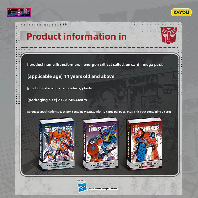 KAYOU Transformers Collector’s Booster Overload Edition, Kampfkarten, Metall, ab 14 Jahren - Bild 3
