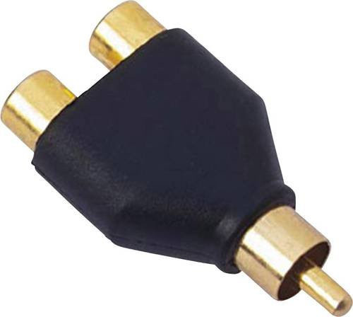 Sinuslive Y1M Cinch-Adapter RCA in Schwarz [1x Cinch-Stecker auf 2x Cinch-Kupplung] - Bild 1