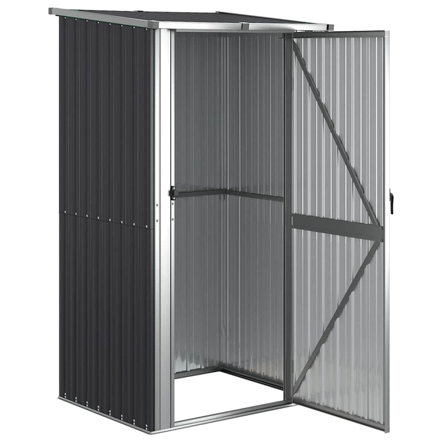 vidaXL Gartenhaus Geräteschuppen aus verzinktem Stahl in Anthrazit, B/H/T: 118,5 x 209,5 x 97 cm - Bild 5