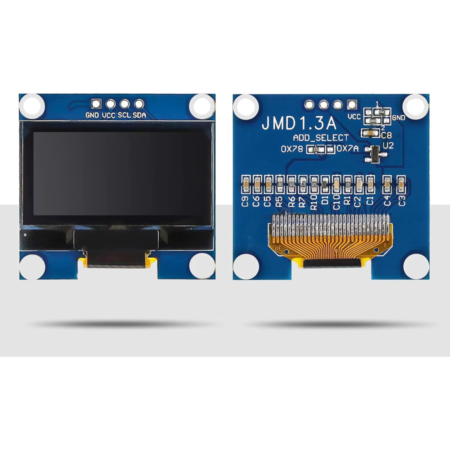 AOKIN 1,3-Zoll OLED-Anzeigemodul mit 128 x 64 Pixeln, I2C IIC Schnittstelle, CH1116 Treiber, selbstleuchtendes Display in Blau oder Weiß für Arduino und Raspberry Pi - Bild 2