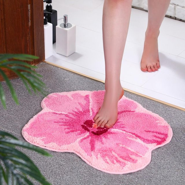 VIKAMA Teppich Blossom in Pink mit floralem Design für Wohnzimmer, Schlafzimmer und Flur - Bild 1