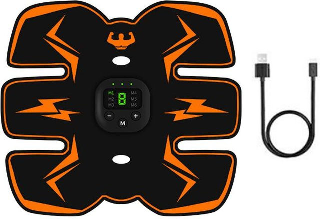 emsa EMS Wireless Muskelstimulator Trainer Smart Fitness Bauchtraining Elektrische Massagepads zum Abnehmen in Schwarz - Bild 1