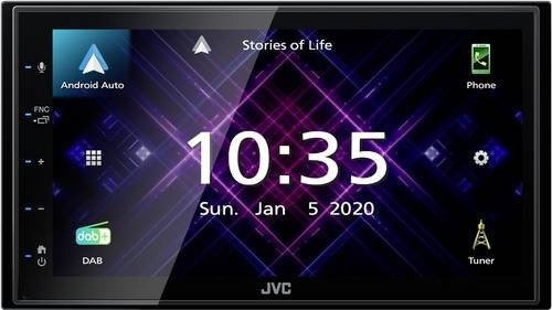 JVC KWM565DBT Doppel-DIN Autoradio mit DAB+ Tuner, Bluetooth-Freisprecheinrichtung und Moniceiver Anschluss für Rückfahrkamera in Schwarz - Bild 1