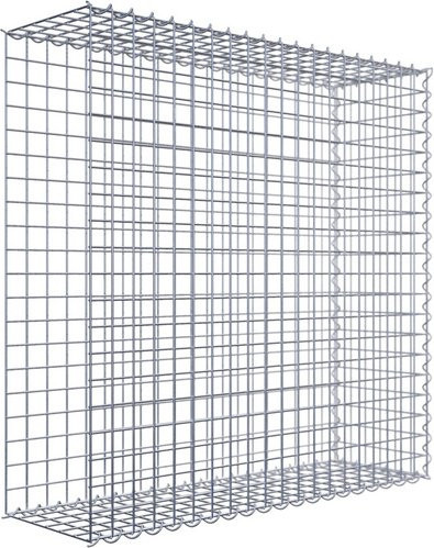 Gabiona Anbaukorb Typ 2 für Hochbeete aus Stahl, silbergrau, B/T/H: 100 x 100 x 30 cm, Maschenweite: 5 x 5 cm - Bild 1
