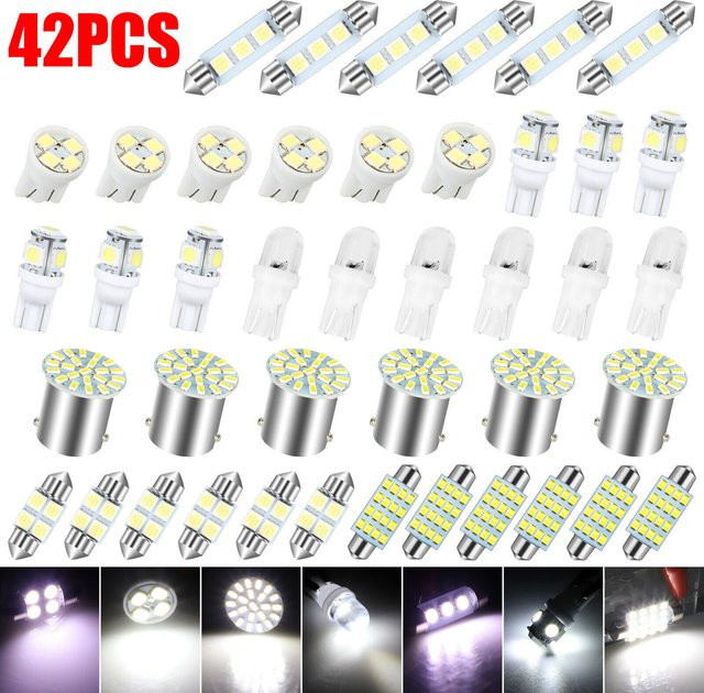 LED Glühbirnen Set für Auto Innenraum in Weiß zur Beleuchtung von Karte, Kuppel, Kofferraum und Kennzeichen - Bild 1