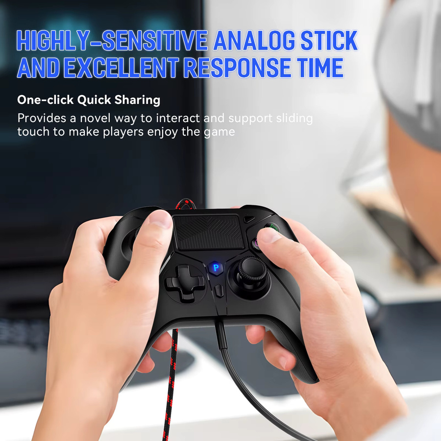 Sony DualSense Gamepad für PS5 und PC, kabelgebundener Controller mit Vibrationsfunktion, Turbo-Modus und 3,5 mm Klinkenanschluss in Schwarz oder Weiß - Bild 5