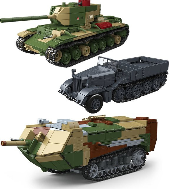 DBPALY Saint-Chamond Schwerer Panzer, Modell Bausteine, Gepanzertes Fahrzeug - Bild 1