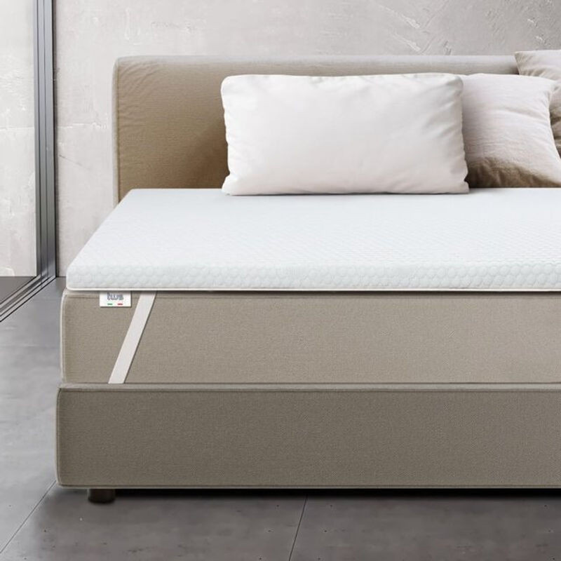 The White Stone Matratzenauflage Topper aus Schaum, Farbe: Weiß, B/T/H: 95 x 200 x 6 cm - Bild 1