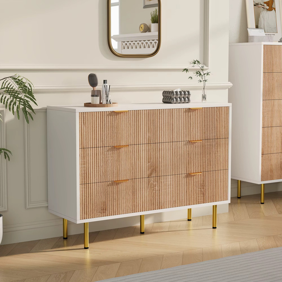 Rosahqnda Kommode in Weiß, modernes Sideboard für Wohnzimmer, Schlafzimmer, Esszimmer oder Flur - Bild 1
