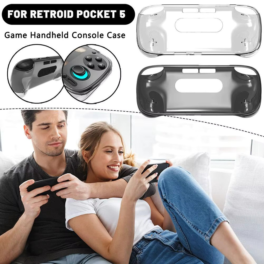 Retroid Pocket 5 Schutzhülle aus transparentem TPU in Schwarz - Bild 4