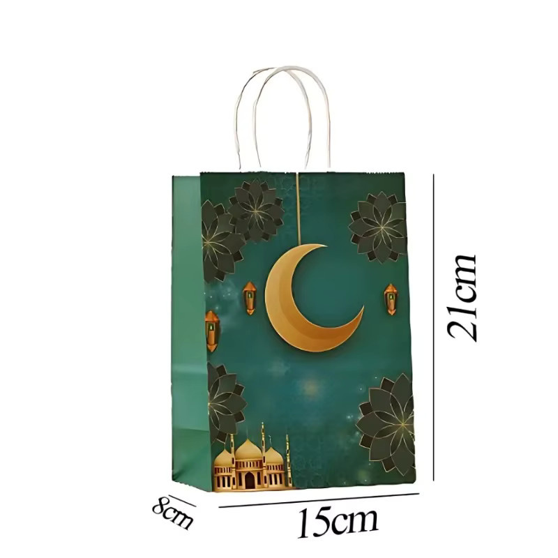 Ramadan Geschenktüten aus Papier in Rot für Eid Mubarak und islamische Partys als Süßigkeiten-Verpackung und Dekorationszubehör - Bild 4
