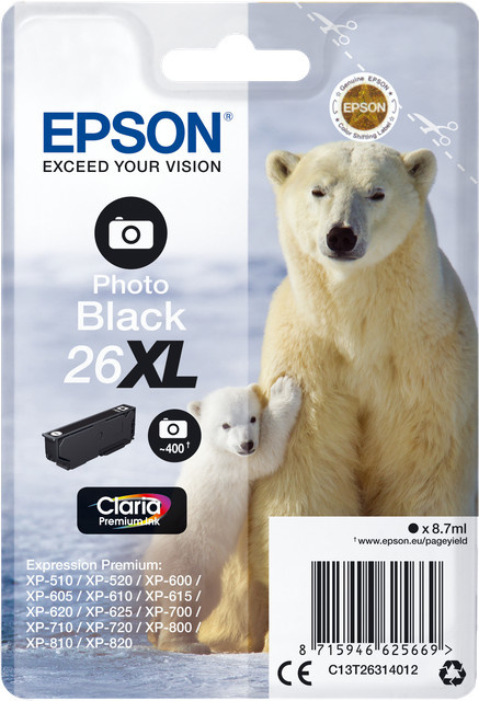 Epson C13T26314012 XL Druckerpatrone Schwarz für Inkjet-Drucker - Bild 1
