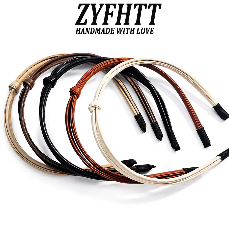 ZYFHTT Stirnband aus PU-Leder für Damen - Bild 3