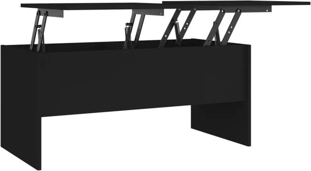 vidaXL Couchtisch modern in Schwarz aus Holzwerkstoff mit Lift-up-Top, B/T/H: 102 x 50,5 x 46,5 cm - Bild 1