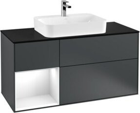 V&B Waschtischunterschrank Finion in Mattblau lackiert, Breite: 120 cm, Tiefe: 50,1 cm, Höhe: 50,1 cm - Bild 1