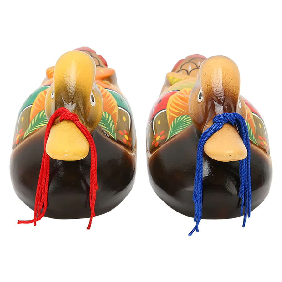 TOPINCN Paar Holz-Mandarin-Enten-Ornamente als romantische Dekoration für Hochzeitsanträge - Bild 2