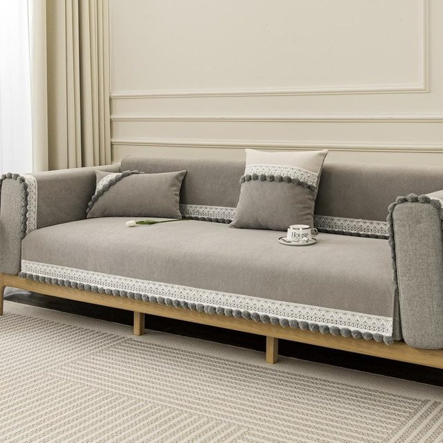 Super Six Sofakissen aus Samt in Creme, quadratisch, B/H: 70 x 70 cm - Bild 1