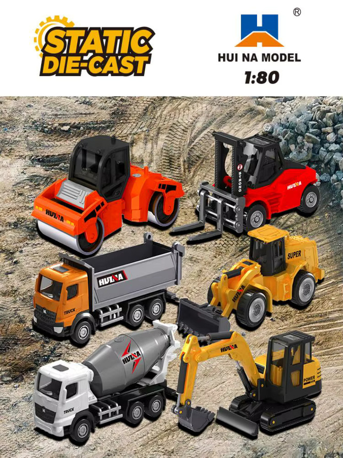 HUINA Engineering Auto Modell, 1:80, Metall, Grün - Bild 4