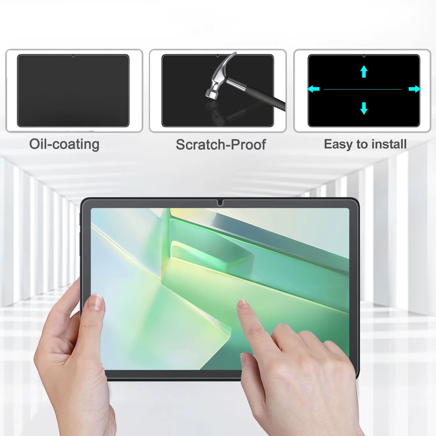 2 Stück Blackview Tab 9 WiFi 11 Zoll Displayschutzfolie aus gehärtetem Glas, ultraklar und kratzfest, transparent - Bild 3